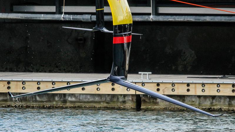 Getting the right background, and right angle to contrast with the component takes practice and forethought photo copyright Richard Gladwell - Sail-World.com/nz taken at Royal New Zealand Yacht Squadron and featuring the AC75 class