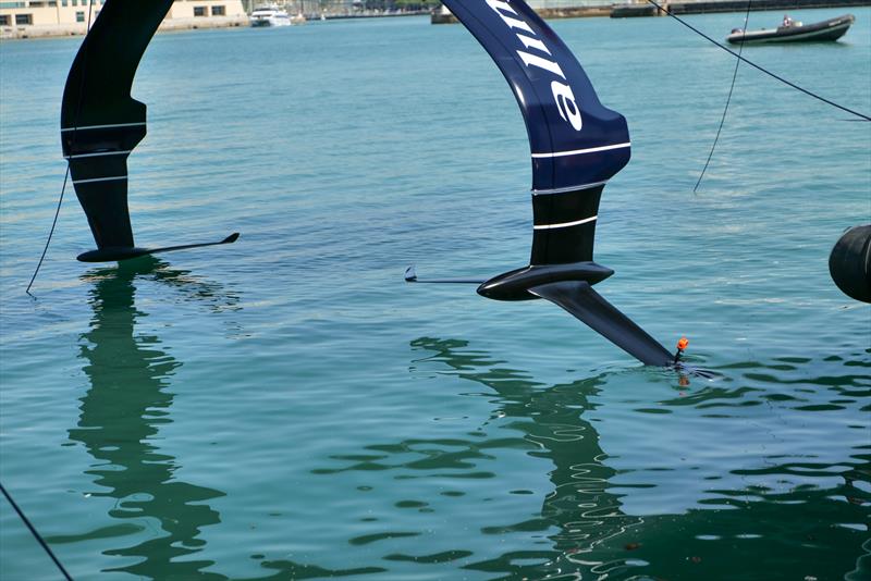 Wing foils - Alinghi Red Bull Racing - AC75 Boat Zero - launch - Barcelona - August 8, 2022 photo copyright Alinghi Red Bull Racing taken at Société Nautique de Genève and featuring the AC75 class