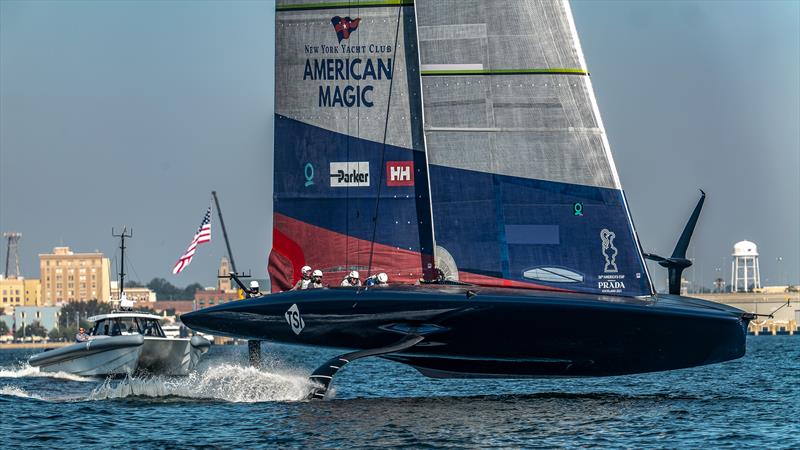 American Magic's Patriot -  AC75 - November 3, 2022 - Pensacola, Fl photo copyright Paul Todd / America's Cup taken at New York Yacht Club and featuring the AC75 class