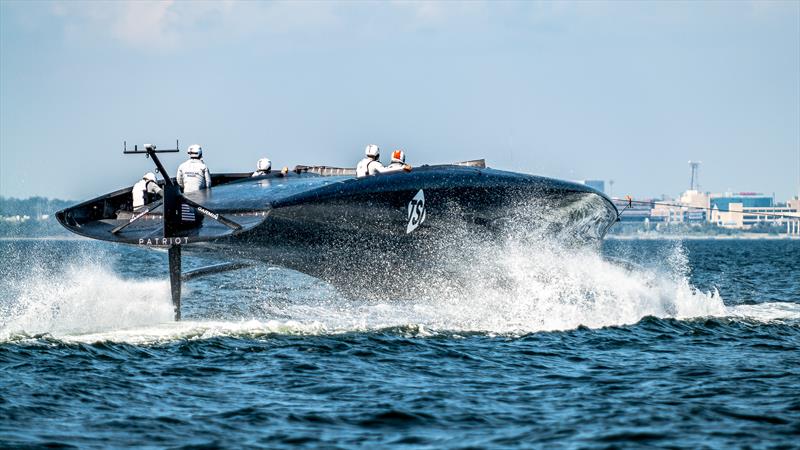 Tow test - American Magic -  Patriot - AC75 - October 11, 2022 - Pensacola, Florida photo copyright Paul Todd/America's Cup taken at New York Yacht Club and featuring the AC75 class