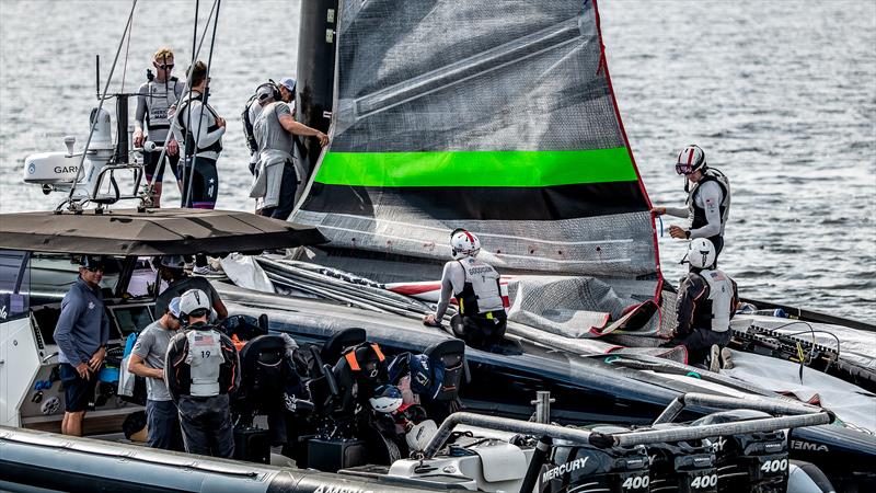 Dockout - American Magic -  Patriot - AC75 - January 19, 2023 - Pensacola, Florida photo copyright Paul Todd/America's Cup taken at New York Yacht Club and featuring the AC75 class