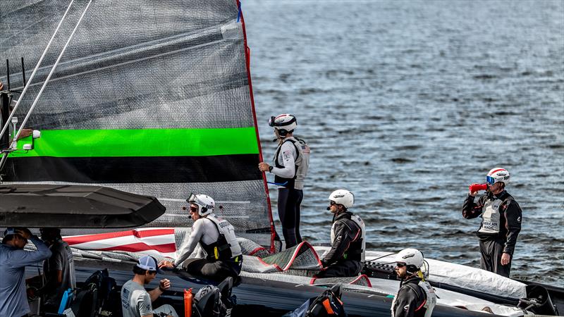 Dockout - American Magic - Patriot - AC75 - January 19, 2023 - Pensacola, Florida - photo © Paul Todd/America's Cup