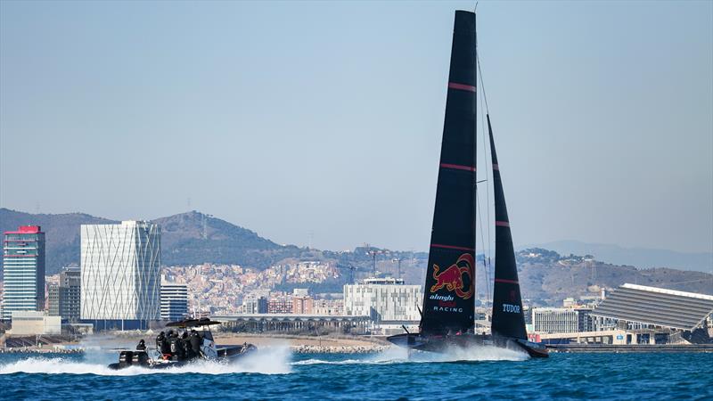 AC75 - Alinghi Red Bull Racing - February 12, 2023 - Barcelona photo copyright Alex Carabi / America's Cup taken at Société Nautique de Genève and featuring the AC75 class