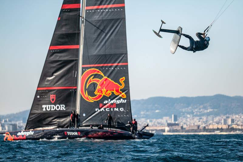 AC75 - Alinghi Red Bull Racing - February 12, 2023 - Barcelona photo copyright Alex Carabi / America's Cup taken at Société Nautique de Genève and featuring the AC75 class