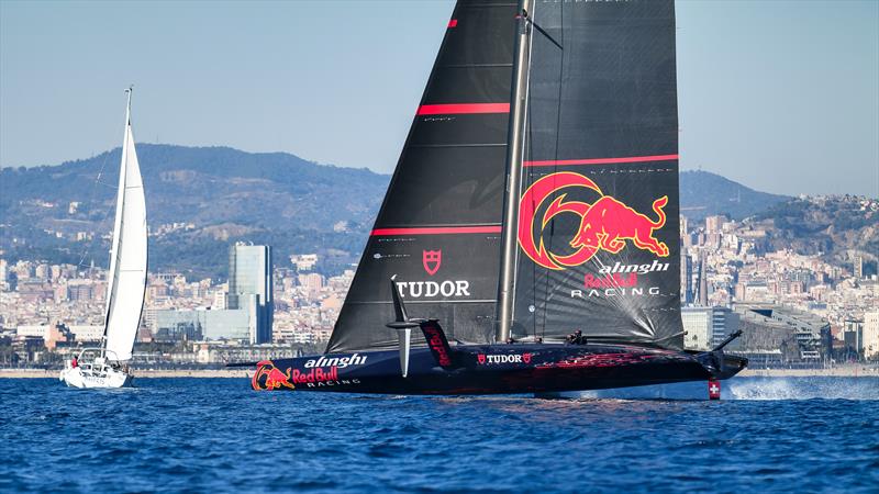 AC75 - Alinghi Red Bull Racing - February 12, 2023 - Barcelona photo copyright Alex Carabi / America's Cup taken at Société Nautique de Genève and featuring the AC75 class