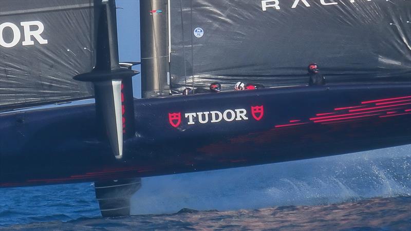 Cycling crew with heads down -  AC75 - Alinghi Red Bull Racing - March 4, 2023 - Barcelona - Day 47 photo copyright Alex Carabi / America's Cup taken at Société Nautique de Genève and featuring the AC75 class