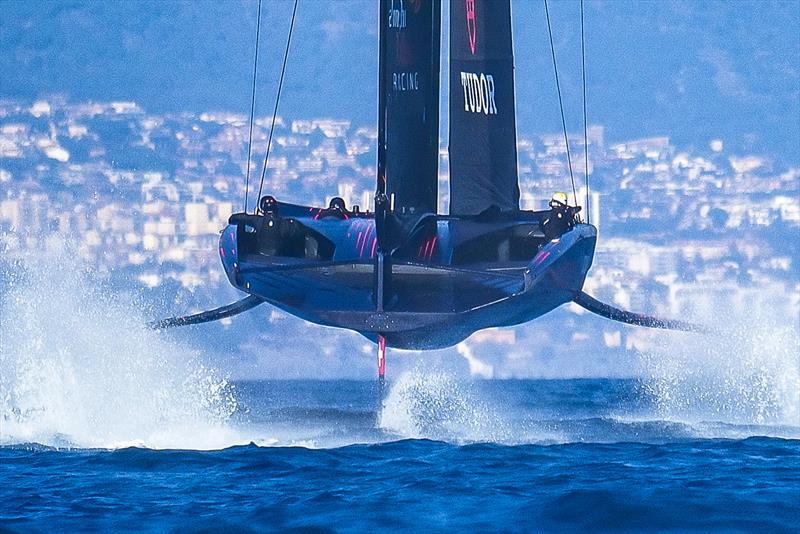 The two lanes of crew pits -  AC75 - Alinghi Red Bull Racing - March 4, 2023 - Barcelona - Day 47 - photo © Alex Carabi / America's Cup