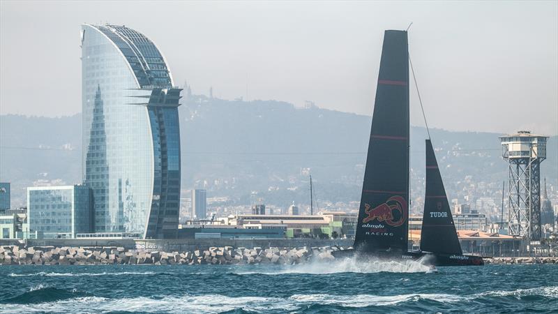 AC75 - Alinghi Red Bull Racing - March 13, 2023 - Barcelona - Day 49 photo copyright Alex Carabi / America's Cup taken at Yacht Club de Genève and featuring the AC75 class