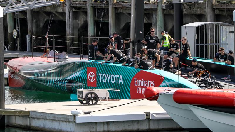 Emirates Team NZ - AC75 V2 - Launch - March 20, 2023 photo copyright Richard Gladwell - Sail-World.com/nz taken at Royal New Zealand Yacht Squadron and featuring the AC75 class