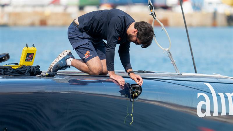 Foil camera setup -  Alinghi Red Bull Racing - AC75  - Day 62 - May 16, 2023 - Barcelona photo copyright Job Vermuelen / America's Cup taken at Société Nautique de Genève and featuring the AC75 class