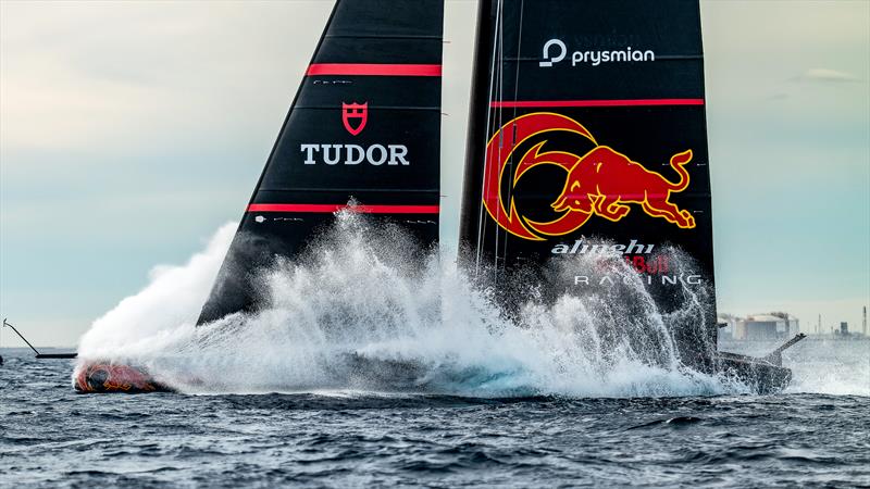 Alinghi Red Bull Racing - AC75 - Day 99 - Barcelona - October 26, 2023 photo copyright Paul Todd/America's Cup taken at Real Club Nautico de Barcelona and featuring the AC75 class