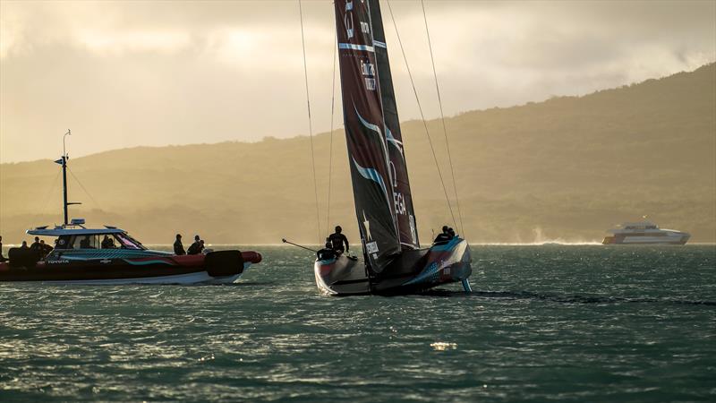 Emirates Team New Zealand- AC75 - Day 1 - April 12, 2024 - Auckland photo copyright Sam Thom/America's Cup taken at Royal New Zealand Yacht Squadron and featuring the AC75 class