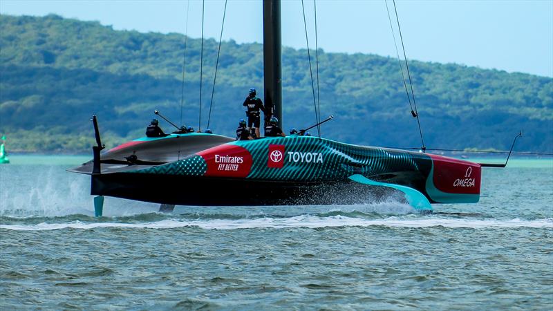 Emirates Team New Zealand- AC75 - Day 1 - April 12, 2024 - Auckland photo copyright Sam Thom/America's Cup taken at Royal New Zealand Yacht Squadron and featuring the AC75 class