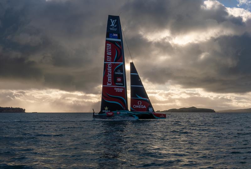 Emirates Team New Zealand- AC75 - Day 1 - April 12, 2024 - Auckland - photo © Hamish Hooper/Emirates Team NZ