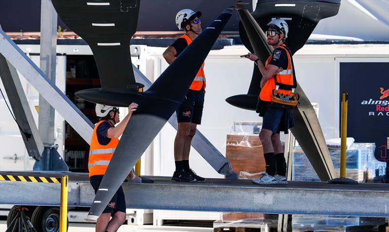 Alinghi Red Bull Racing - AC75 - Day 1 - April 16, 2024 - Barcelona photo copyright Ugo Fonolla / America's Cup taken at Société Nautique de Genève and featuring the AC75 class