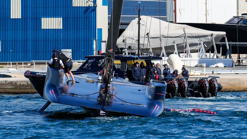 Alinghi Red Bull Racing - AC75 - Day 1 - April 16, 2024 - Barcelona photo copyright Ugo Fonolla / America's Cup taken at Société Nautique de Genève and featuring the AC75 class