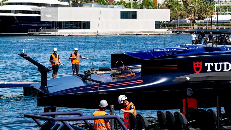 Alinghi Red Bull Racing - AC75 - Day 1 - April 16, 2024 - Barcelona photo copyright Ugo Fonolla / America's Cup taken at Société Nautique de Genève and featuring the AC75 class