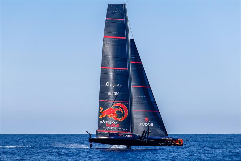 Alinghi Red Bull Racing- AC75 - Day 6 - April 24, 2024 - Barcelona photo copyright Ugo Fonolla / America's Cup taken at Société Nautique de Genève and featuring the AC75 class