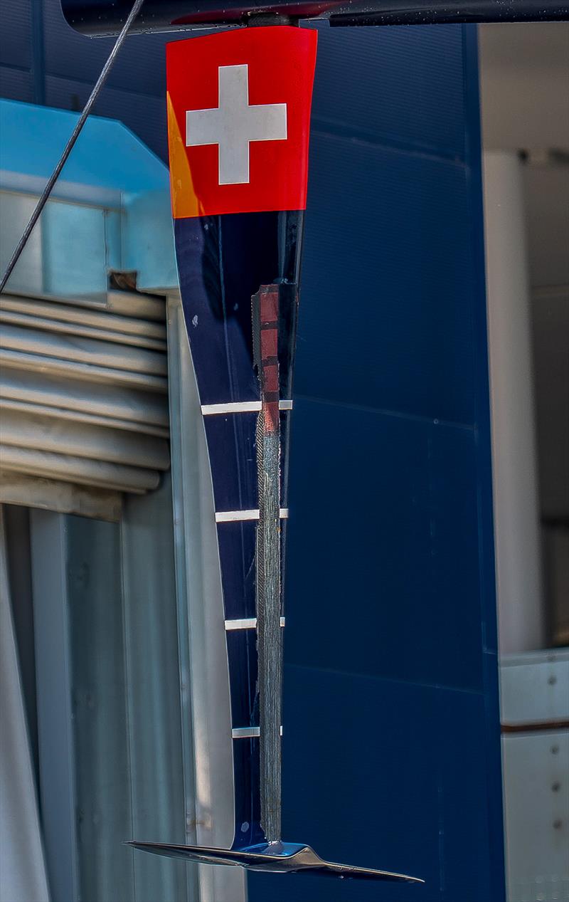 Rudder damage - Alinghi Red Bull Racing - AC75 - Day 20 - May 23, 2024 - Barcelona - photo © Alex Carabi / America's Cup