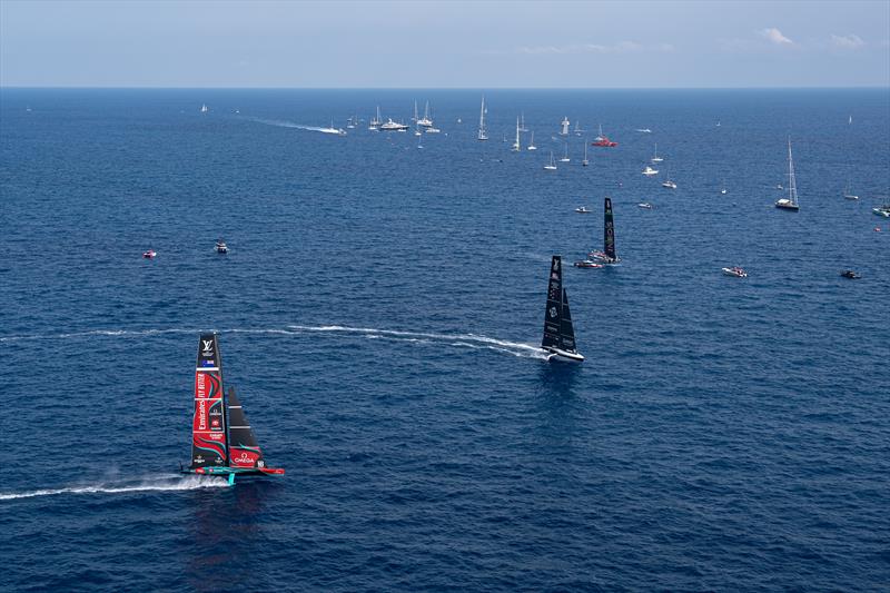 Emirates Team New Zealand vs. New York Yacht Club American Magic on Louis Vuitton Cup Round Robin 1 Day 4 - photo © Ian Roman / AmericasCup
