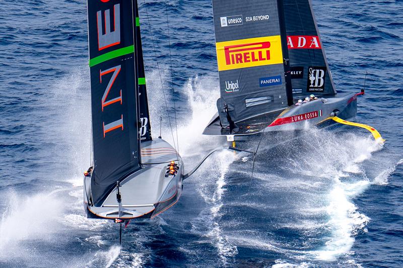 Luna Rossa Prada Pirelli and INEOS Britannia - Louis Vuitton Cup -  Final  - Race Day 6 - October 2, 2024  - photo © Ian Roman / America's Cup