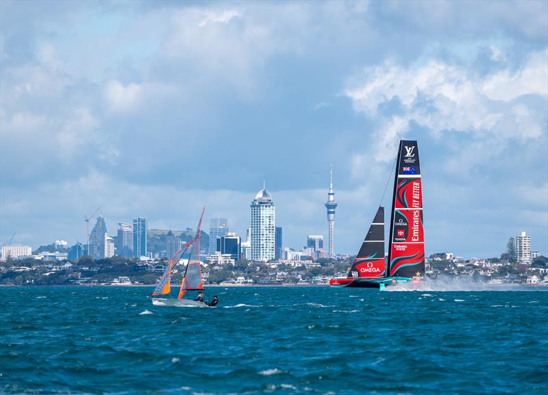 The 38th America's Cup is Euope  bound photo copyright Hamish Hooper taken at Royal New Zealand Yacht Squadron and featuring the AC75 class