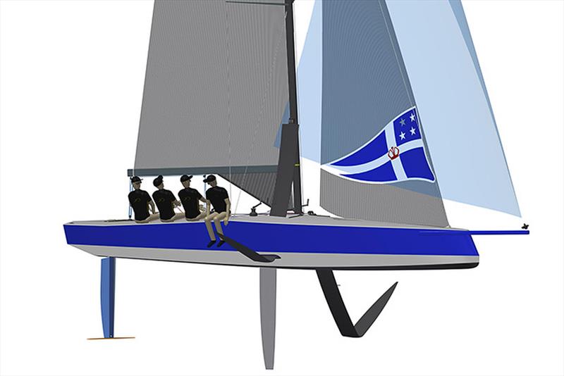 The AC9F - to be developed in conjunction with the China Sports Industry Group , is a 9metre foiling monohull will be sailed by a Mixed crew of four sailors aged 18-24yrs - photo © America's Cup Media