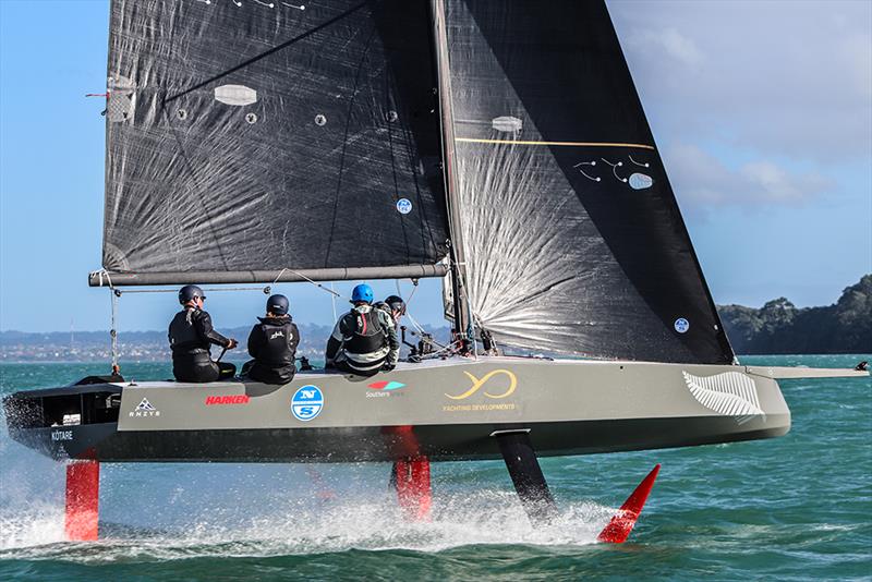 Kotare - America's Cup Youth Boat - AC9F - sailing on the Waitemata - June 24, 2020 photo copyright Andrew Delves taken at Royal New Zealand Yacht Squadron and featuring the AC9F class