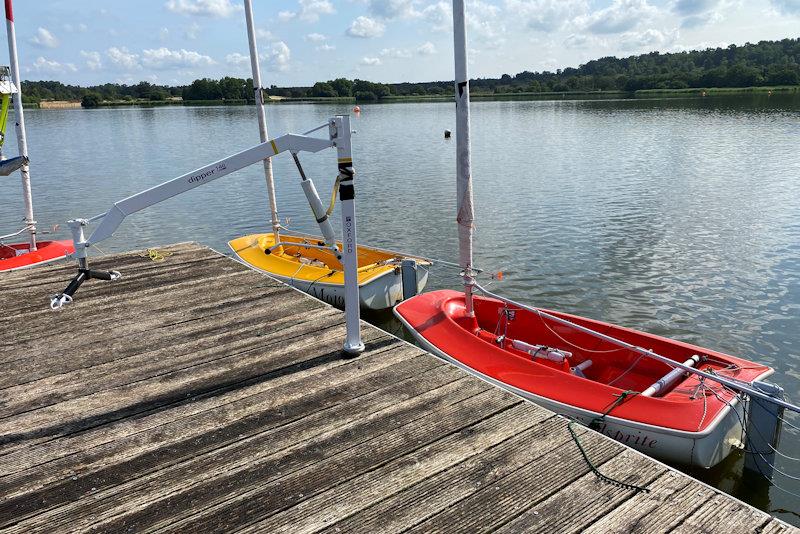 A hydraulic hoist - it can rotated from the wheelchair on the jetty, over to the dinghy alongside - photo © Magnus Smith