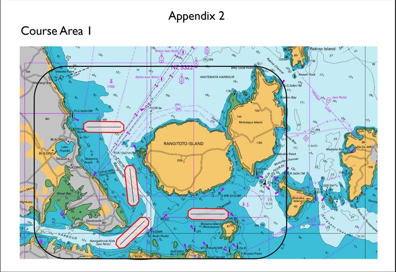 America's Cup 36 Locations Diagram A-D photo copyright Emirates Team New Zealand taken at Royal New Zealand Yacht Squadron and featuring the ACC class