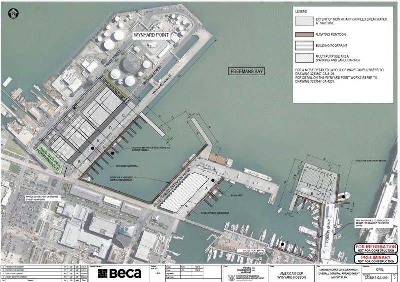 Bases Plan for Auckland showing three double bases (B,C,D and three single E, F, G) Only bases E,F,G are unallocated and are for 