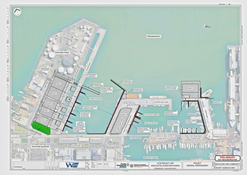 America's Cup 36 - Base layout - December 2018 - photo © Panuku Developments