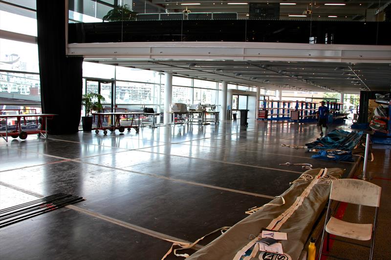 Inside the Viaduct Events Centre when it was being used by the Volvo Ocean race as `The Boatyard` - America's Cup Bases, Auckland, March 8, 2019 - photo © Richard Gladwell