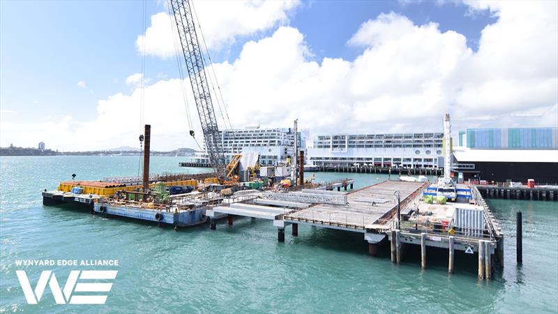 Hobson Wharf Extension - Wynyard Point - America's Cup base development - Wynyard Edge Alliance - Update March 28, 2019  - photo © Wynyard Edge Alliance