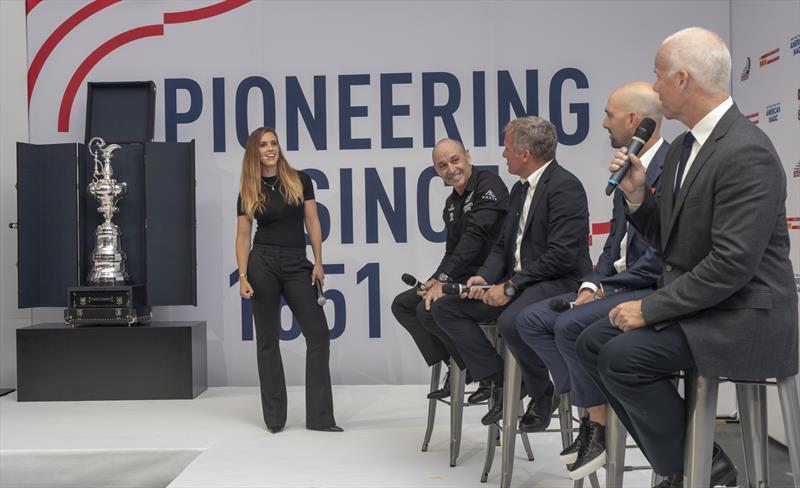 From the left: Kevin Shoebridge (Emirates Team New Zealand), Vasco Vascotto (Luna Rossa Prada Pirelli Team), Mike Buckley (Stars   Stripes Team USA), Terry Hutchinson (NYYC American Magic) - photo © Carlo Borlenghi