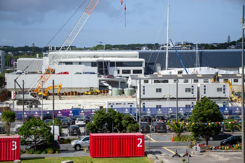 Development well underway on Site 18/Orams Marine new superyacht servicing facility - America's Cup Construction - January 7, 2019 photo copyright Richard Gladwell / Sail-World.com taken at Royal New Zealand Yacht Squadron and featuring the ACC class