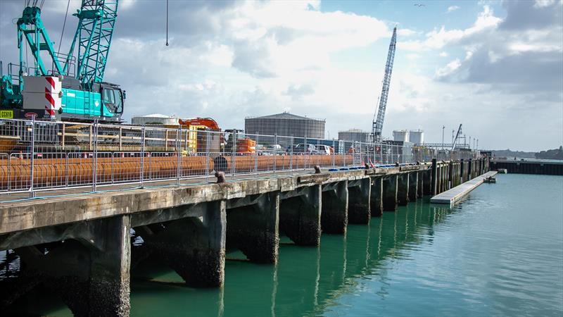 Wynyard Wharf partially finished in front of INEOS Team UK base site - America's Cup Construction - January 7, 2019 - photo © Richard Gladwell / Sail-World.com