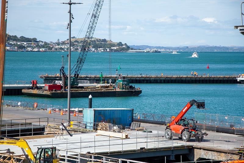 Sheltered launch harbour - America's Cup Bases - March 17, 2020 - Wynyard Point - photo © Richard Gladwell / Sail-World.com