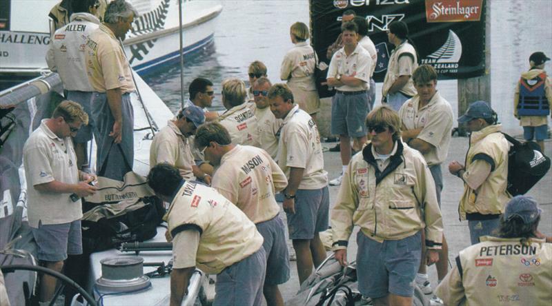 Peter Blake dockside - 1995 America's Cup  - photo © Sally Samins