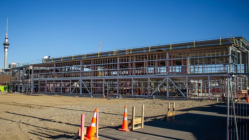 INEOS Team UK - America's Cup base construction - Wynyard Point - May 20, 2020 photo copyright Richard Gladwell / Sail-World.com taken at Royal New Zealand Yacht Squadron and featuring the ACC class