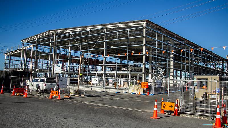 INEOS Team UK - America's Cup base construction - Wynyard Point - May 20, 2020 photo copyright Richard Gladwell / Sail-World.com taken at Royal New Zealand Yacht Squadron and featuring the ACC class