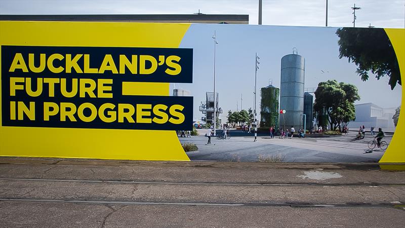 New signage - America's Cup Bases - Auckland - June 16, 2020 - photo © Richard Gladwell / Sail-World.com