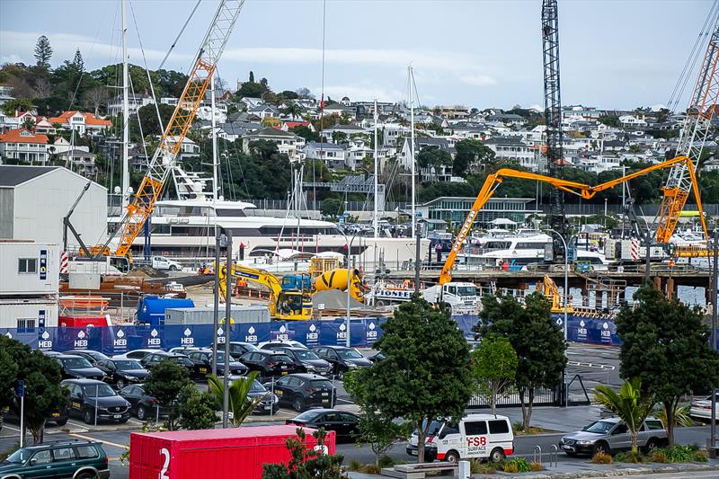 Site 18/Orams Village superyacht facility- America's Cup Bases - Auckland - June 16, 2020 photo copyright Richard Gladwell / Sail-World.com taken at Royal New Zealand Yacht Squadron and featuring the ACC class