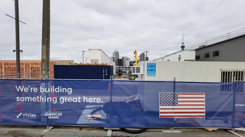 American Magic base construction - America's Cup - Auckland - July 4, 2020 photo copyright Richard Gladwell / Sail-World.com taken at Royal New Zealand Yacht Squadron and featuring the ACC class