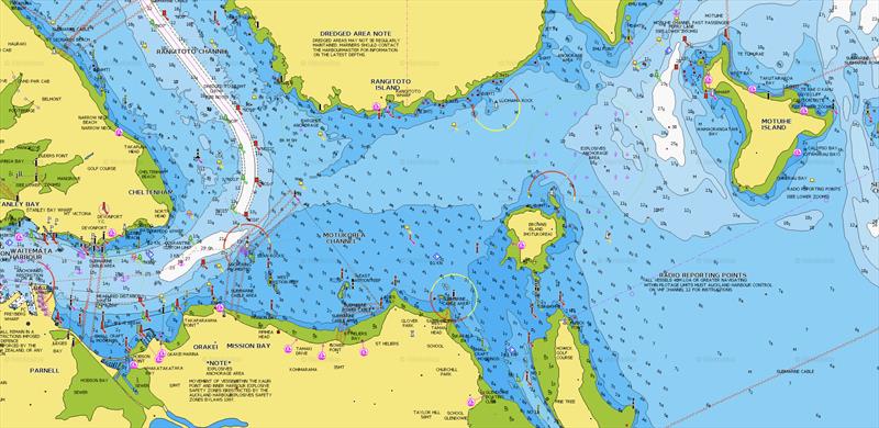 36th America's Cup - Practice sailing areas and landmarks - photo © Navionics