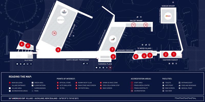 Graphic of America's Cup Race Village  - photo © CoR36