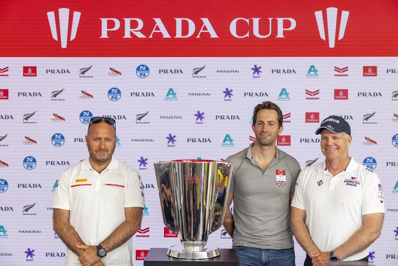 Max Sirena, Ben Ainslie and Terry Hutchinson - Media Conference - Prada Cup - Auckland - January 14, 2021 - 36th America's Cup presented by Prada photo copyright Carlo Borlenghi / Luna Rossa taken at Circolo della Vela Sicilia and featuring the ACC class