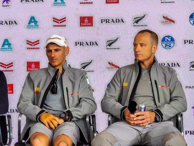 Francesco Bruni and Jimmy Spithill - Luna Rossa - Media Conference - RR3 4 - Prada Cup - January 22, 2021 - 36 America's Cup photo copyright Richard Gladwell / Sail-World.com taken at Circolo della Vela Sicilia and featuring the ACC class