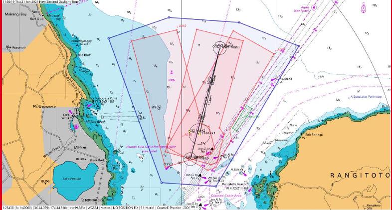 Course location - January 29, 2021 - Day 2 Semi-Finals - Prada Cup - America's Cup 36 photo copyright Richard Gladwell / Sail-World.com taken at Circolo della Vela Sicilia and featuring the ACC class