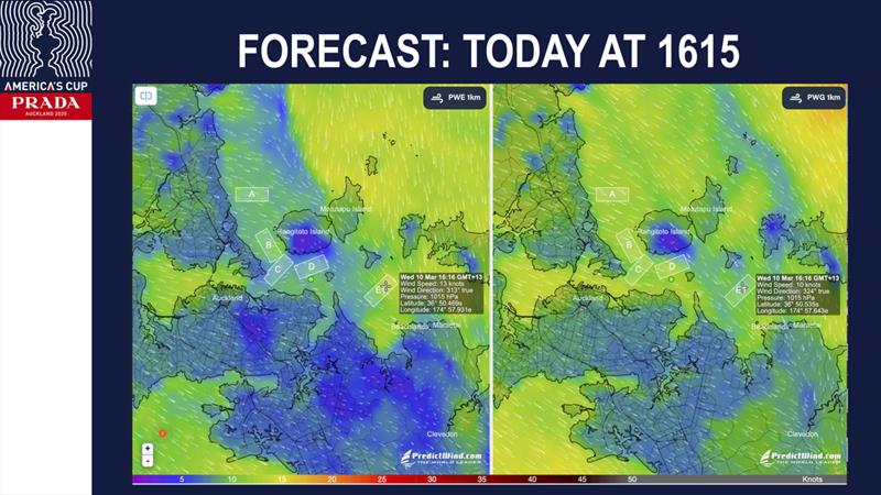 Wind at 1615hrs - Day 1 - 36th America's Cup March 10, 2021 - Auckland, NZ - photo © AC Media